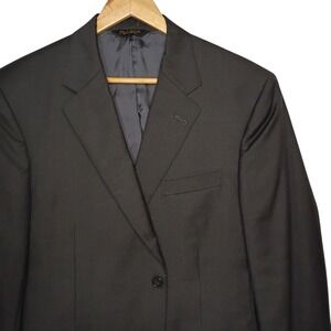 Jos. A. Bank Signature Gold  Blazer Mens 40S Charcoal Gray Wool Suit Coat Jacket